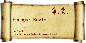 Hornyák Kevin névjegykártya