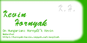 kevin hornyak business card